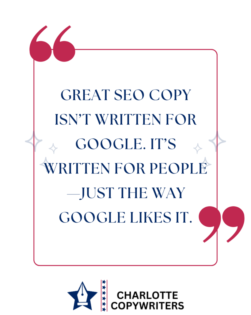 great seo copy is written for people in mind but also aligns with Googls's helpful content guidelines